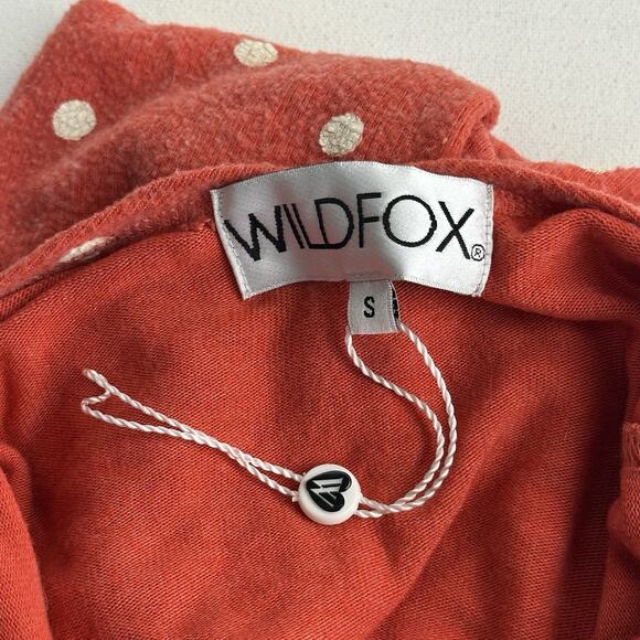 wildfox orange polka dot one piece halter Tie tank top Bodysuit Size S - Picture 4 of 4